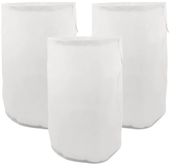 Set di sacchetti cilindrici in nylon - 200 mesh - confezione da 3 - 30 x 20 cm - riutilizzabili