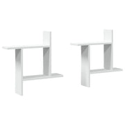 2 pz Mensole a Muro | Scaffale Parete | Ripiano a parete Bianche 50x12x50 cm in Truciolato