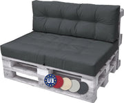 Cuscino per Pallet di Qualità Eco Elements 120x40x15 cm - Cuscino Grafite Grigio - Cuscino per Matrassa