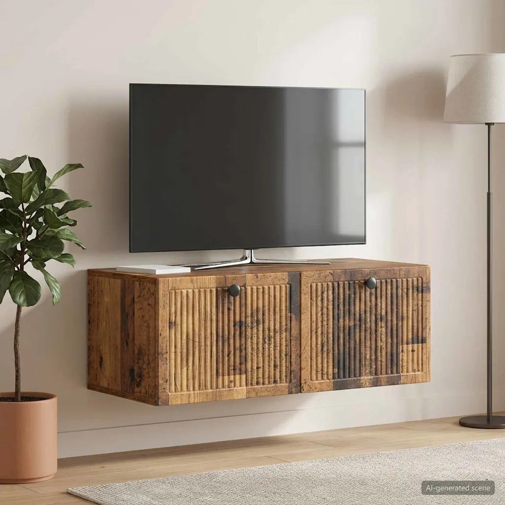 Mobile Porta TV da Muro Legno antico 78,5 x 41 x 30 cm 898013