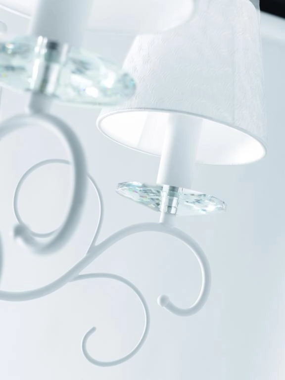 LAMPADARIO PERLA BIANCO K9 6XE14 82X120CM I-PERLA-6