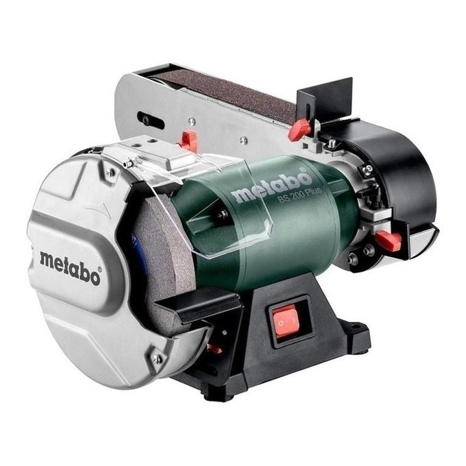 Metabo BS 200 PLUS Levigatrice Combinata a Nastro 600W 2980 rpm mola 200mm nastro 50x1000mm colore Nero Verde Grigio