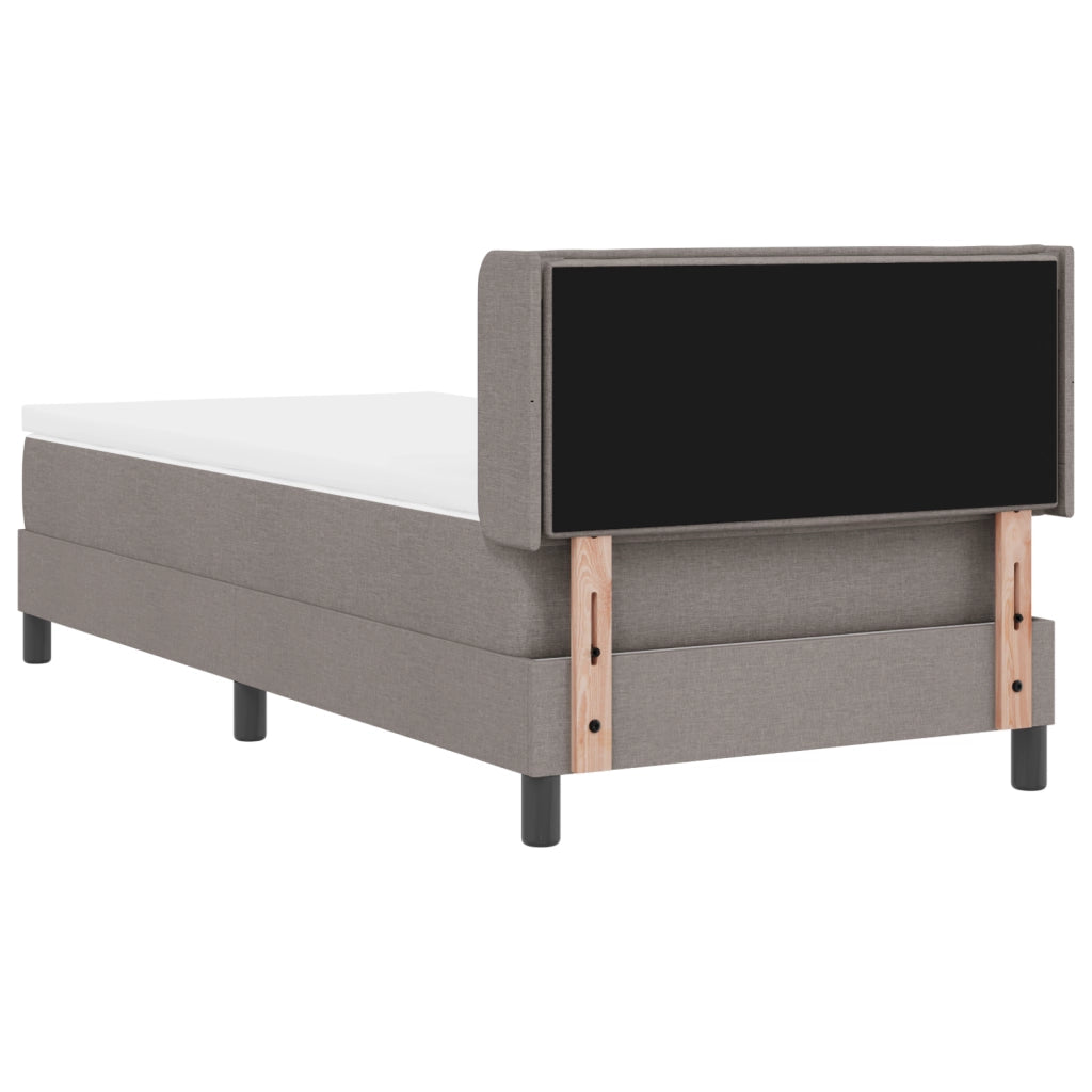 Letto a Rete  con Materasso Tortora 90x190 cm Tessuto