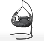 Sedia a sospensione Cocoon in tessuto - sedia per bambini selfdraging - interna e esterna - sedia a sospensione Cocoon in capri grigio
