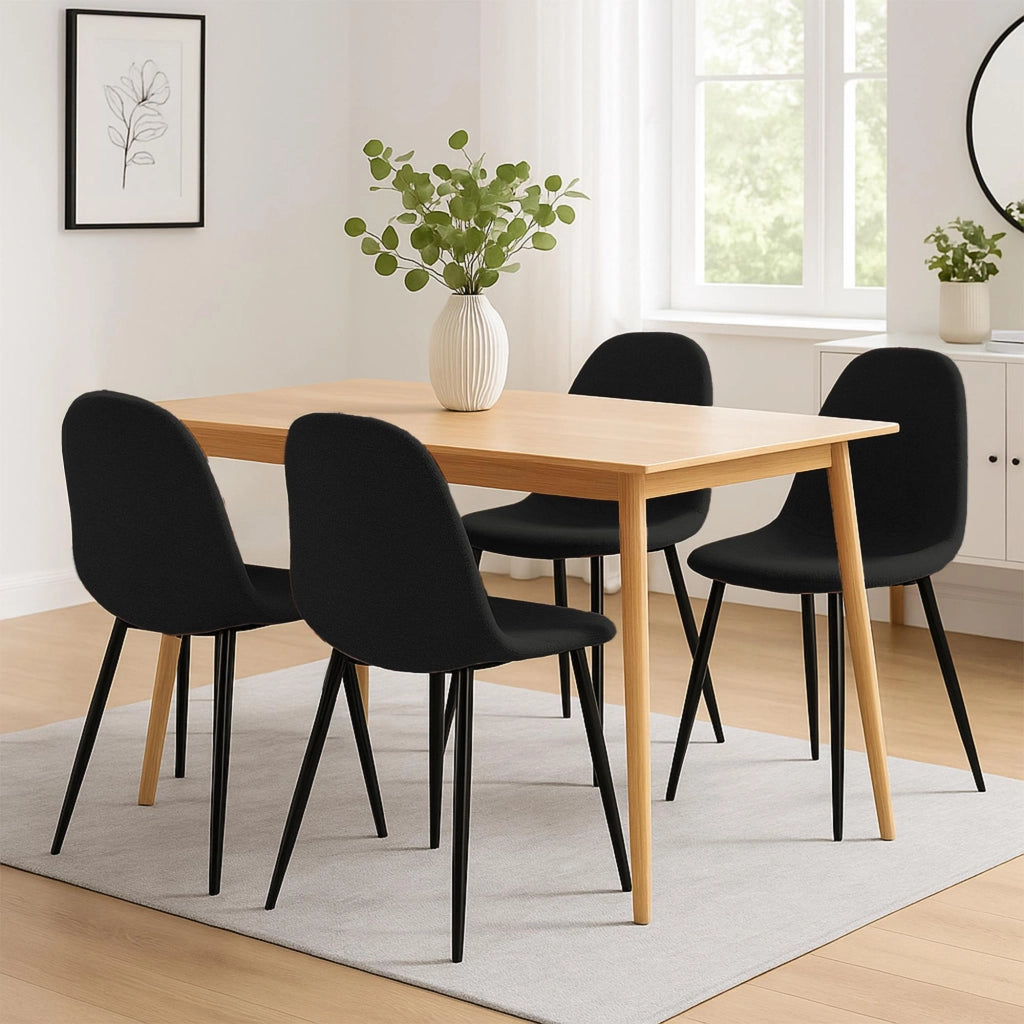 Set di 4 sedie per sala da pranzo in tessuto Napier 4