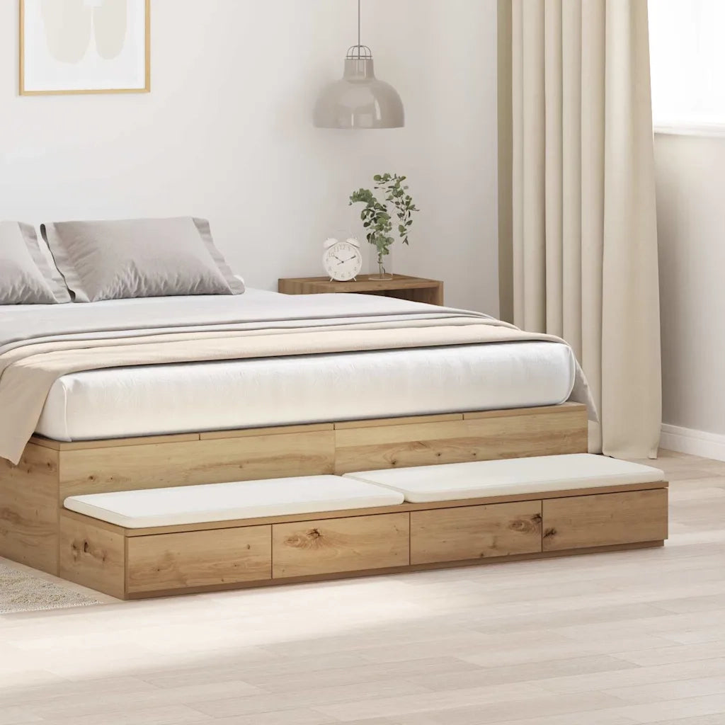 Cassetti per letto Rovere artigianale 150 x 36,5 x 16,5 cm 866962