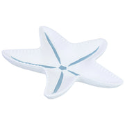 Bandeja de decoración estrella de madera blanco 40x39x5h cm
