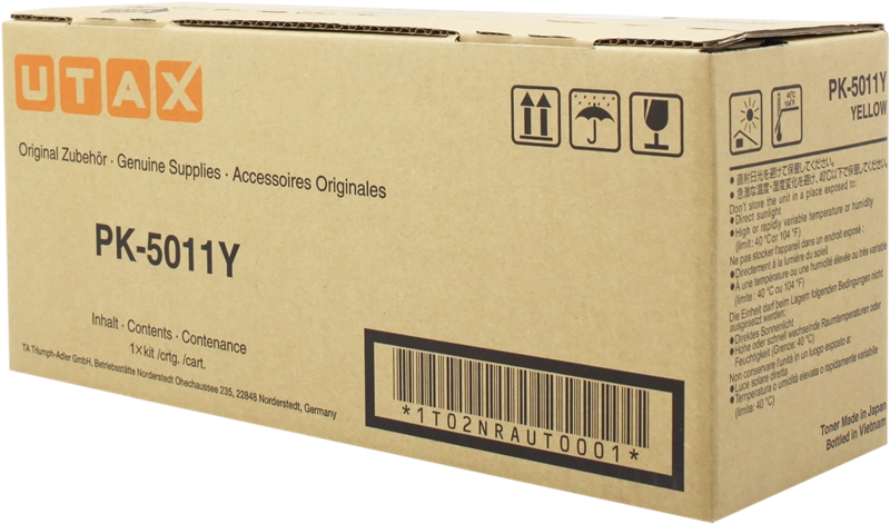 ORIGINAL Utax toner giallo PK-5011Y 1T02NRAUT0 ~5000 Seiten