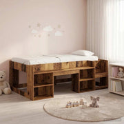 Struttura per Letto per Bambini con Ripostiglio Legno antico 3422641