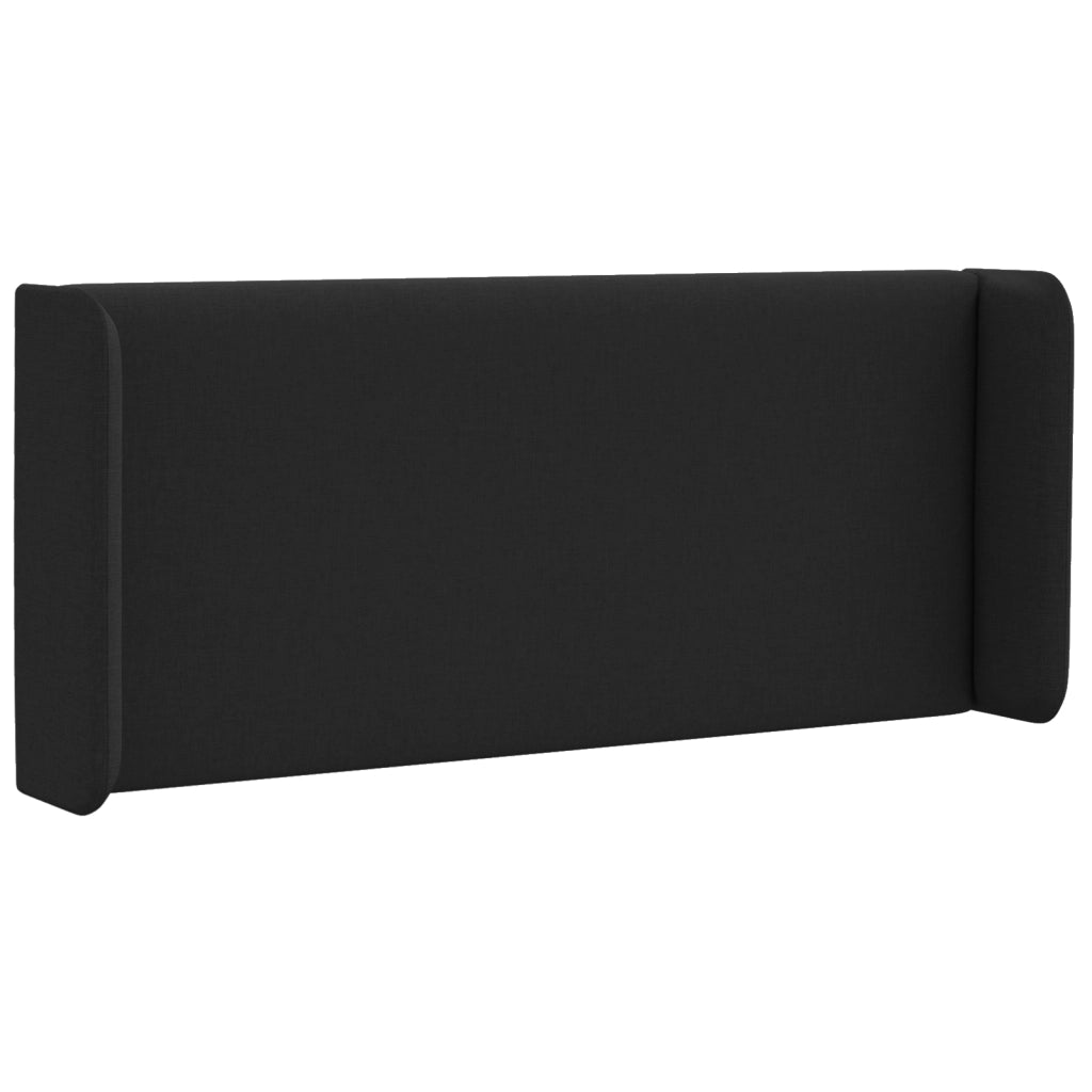Testata Letto Nera Nera Legno e tessuto Standard Durevole