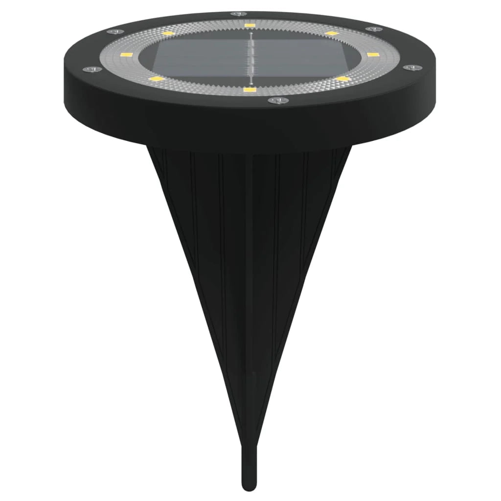 Set di 12 luci solari da giardino illuminazione automatica 11 x 13 cm nero PS 02_0056674