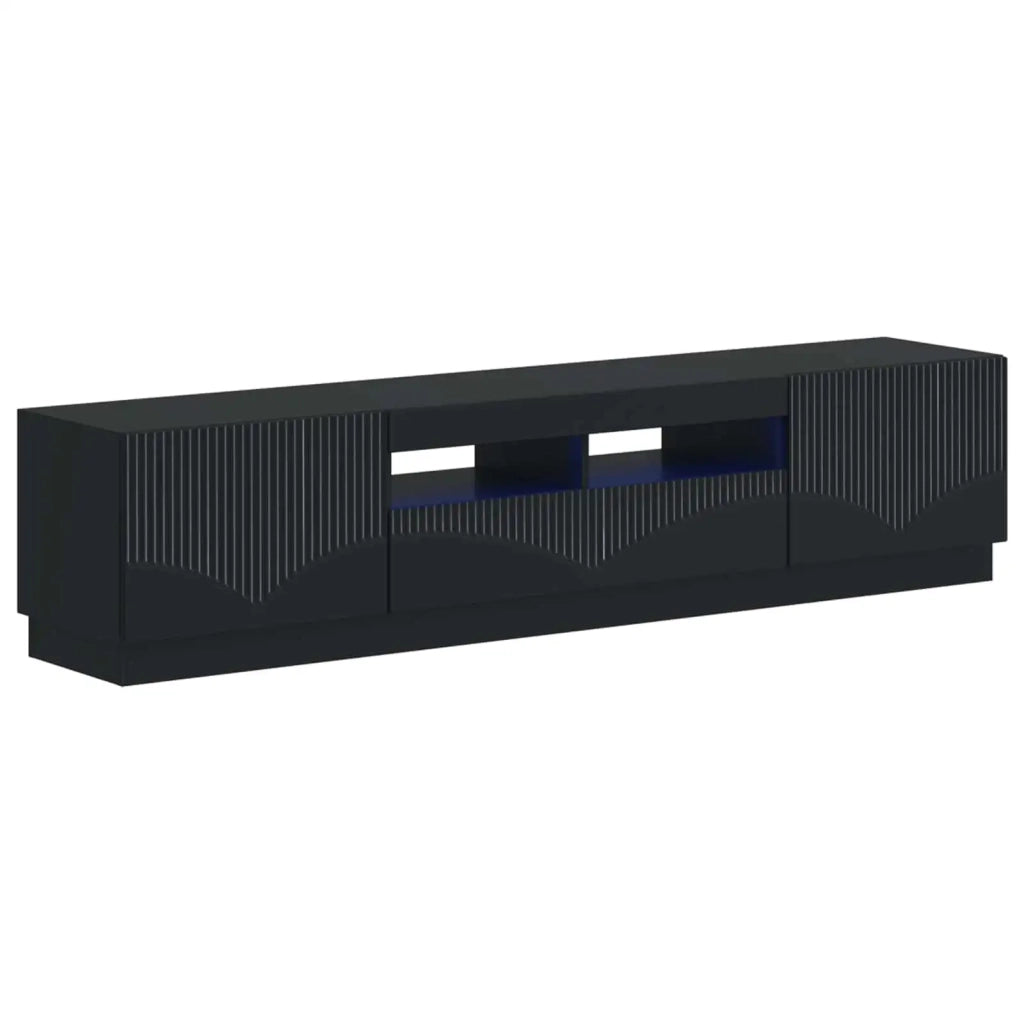Mobile TV LED a 5 pezzi Nero Legno ingegnerizzato 3416838