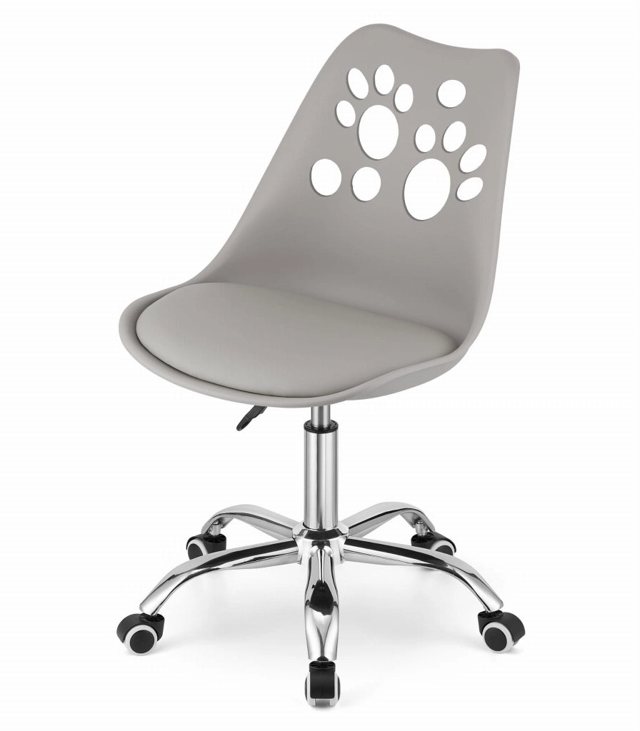 Sedia girevole Valora PRINT grigia dal design ergonomico regolabile
