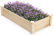 Letto da Giardino Rialzato, Letto Elevato per Orto in Legno di Abete, Fioreria per Erbe, Verdure e Frutta, Ideale per Giardino, Cortile e Balcone 120 x 61 x 25,5 cm