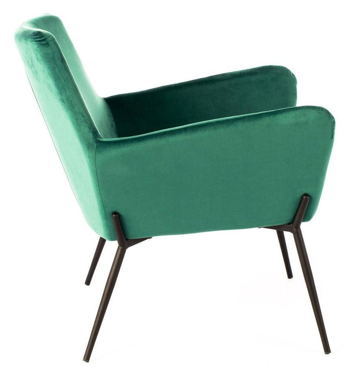 Poltrona Imbottita 54x71,5x70 cm in Velluto Verde