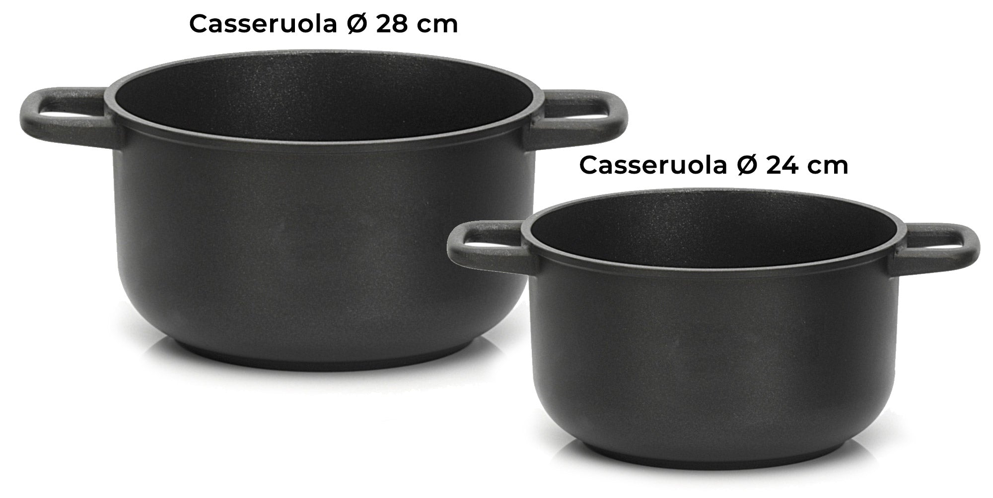 Batteria di Pentole 7 Pezzi in Alluminio Pressofuso Antiaderente Olympia Love Big