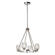 Lampadario Rubin nichel lucido 4xG9 LED 3W Feiss 3000K