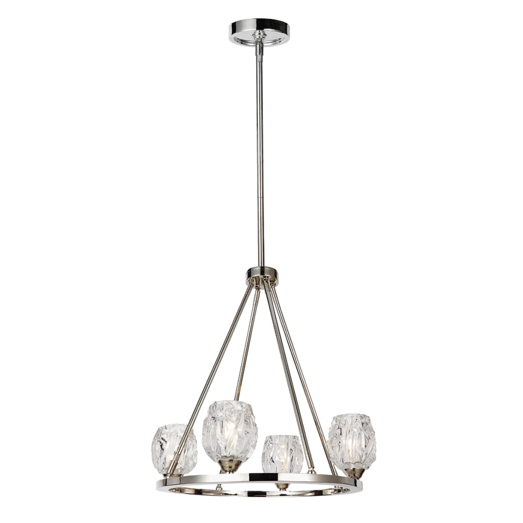 Lampadario Rubin nichel lucido 4xG9 LED 3W Feiss 3000K