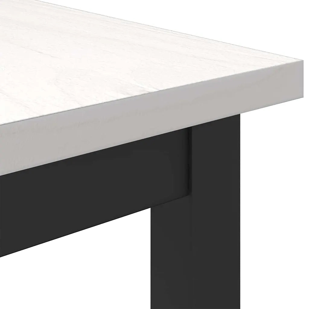 tavolo Bianco 100 x 50 x 77 cm Legno ingegnerizzato e acciaio CFW9425860