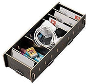 Cassa per lettere DIY di cartone, contenitore per riviste e carte, organizzatore per ufficio, soggiorno, receptione, con 9 contenitori, raccoglitore per carte, lettere, telefono cellulare, telecomando, contenitore di archiviazione, nero