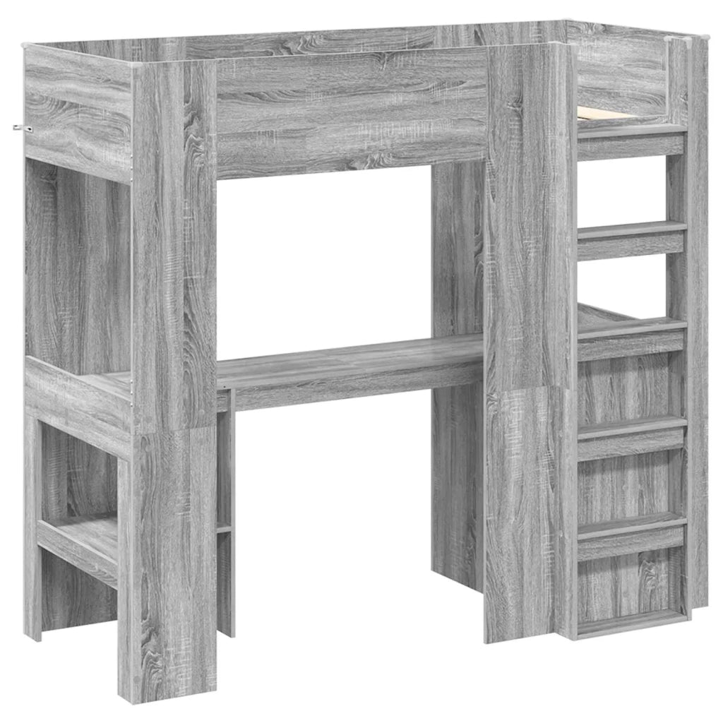Struttura letto a castello con scrivania Grigio Sonoma 3410432