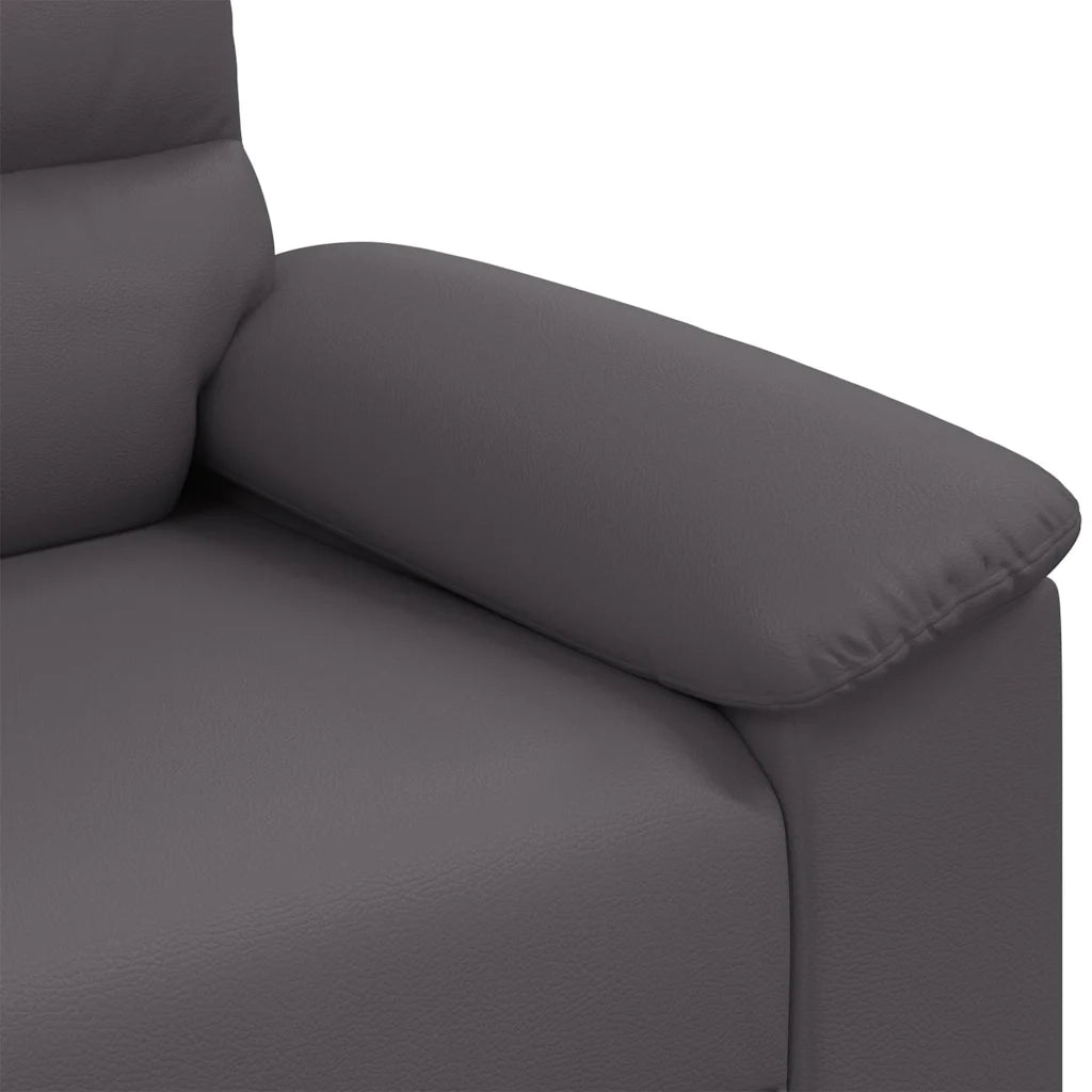 Poltrona | Sedia Relax Grigia 100x81x84 cm in Similpelle