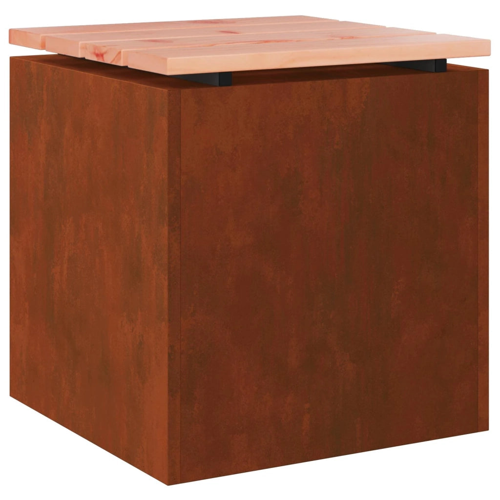 Panchina da giardino Ruggine 40 x 40 x 43 cm acciaio corten