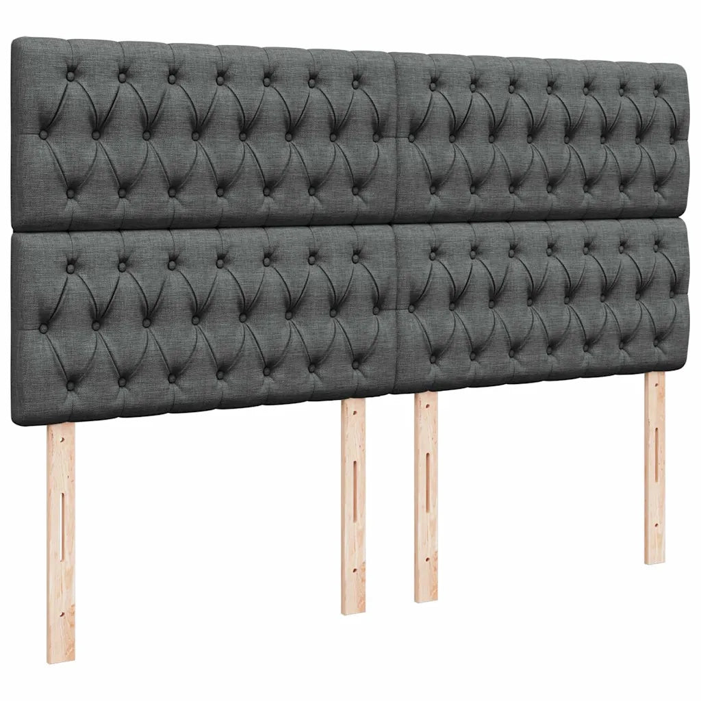 Struttura Letto Pouf con Materassi 200x200 cm in Tessuto 3314115