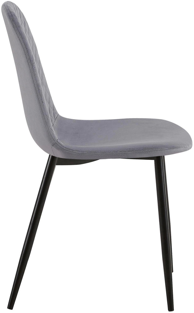 Set di 4 sedie Giverny grigio,Velluto