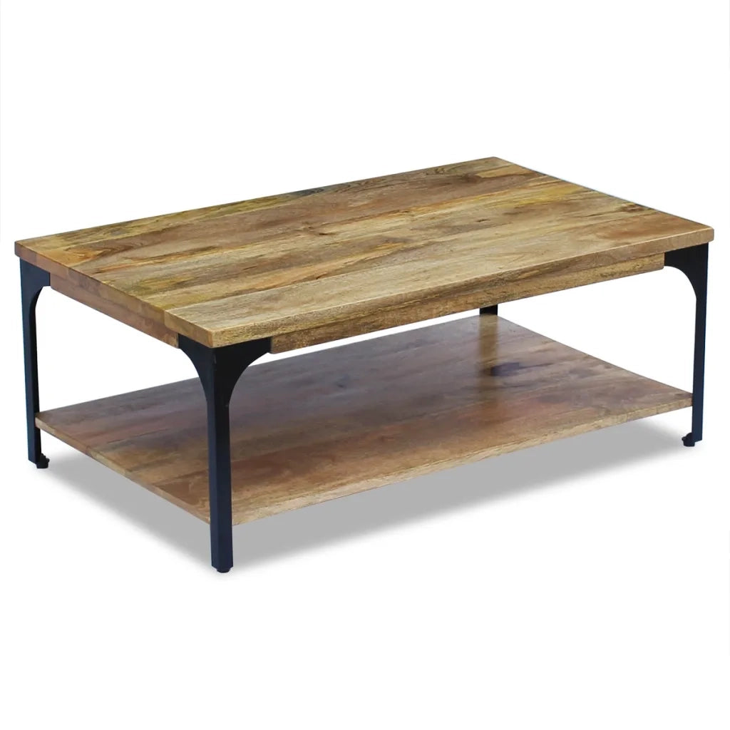 Tavolino da Salotto-Tavolino da soggiorno-Tavolo in Legno di Mango 100x60x38 cm