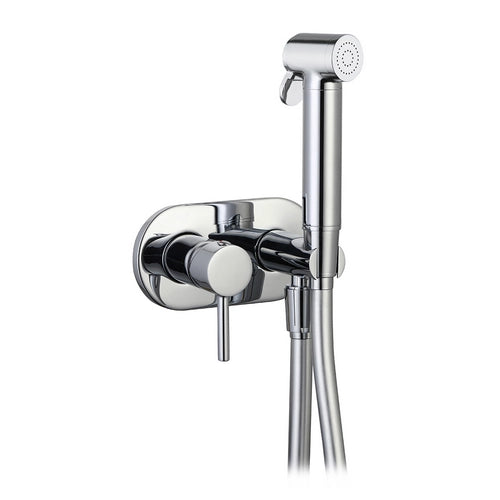 SET MISCELATORE A INCASSO TONDO CON SHUT-OFF E SUPP. LATERALE- Cromo- DH- pezzi 1