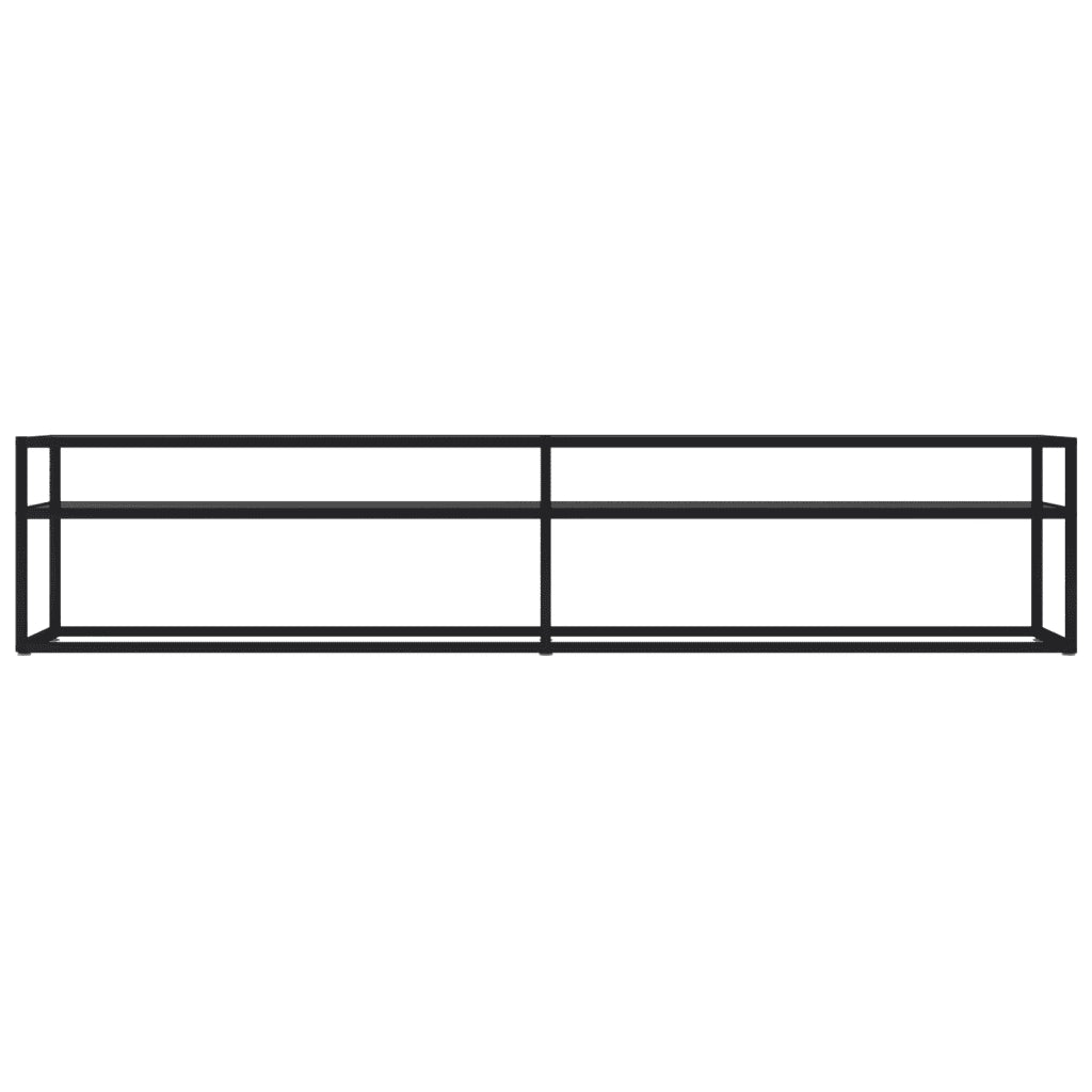 Mobile Porta TV Nero 200x40x40,5 cm in Vetro Temperato 331727