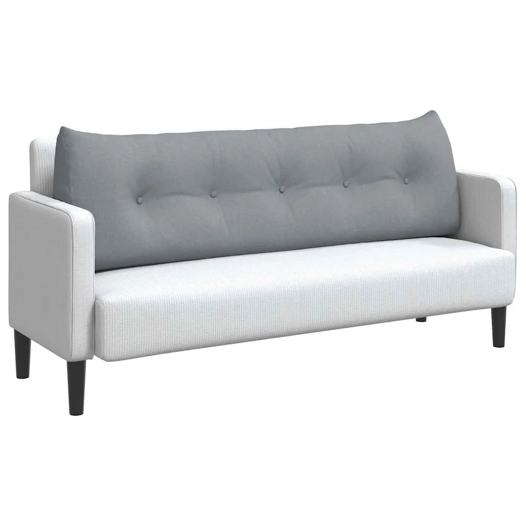 Cuscino per Schiena Grigio chiaro 160 x 24 x 50 cm Tessuto