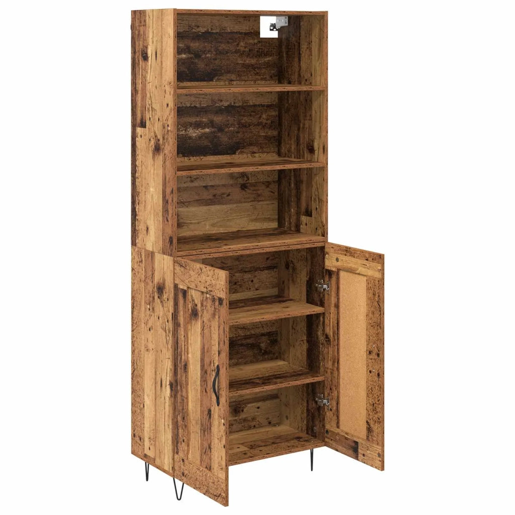 Credenza 2 pz | Madia | Buffet da pranzo | Armadio da pranzo Legno vecchio Legno multistrato