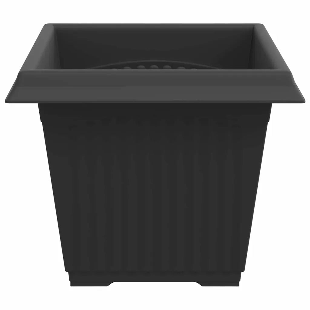 Vaso quadrato per fiori 24 pcs Nero 33 x 33 x 26 cm Plastica