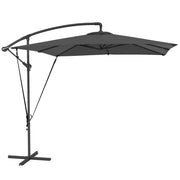 Ombrellone da Giardino con Base ¨C zephmum ¨C Grigio 250x250 cm