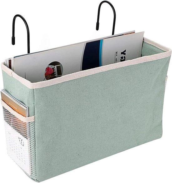 Organizzatore per la stanza da letto appeso con cassetto per home office scuola cameretta a letto a castello (verde)