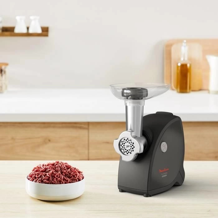 Moulinex ME472832 tritacarne 2000 W Nero, Acciaio inossidabile