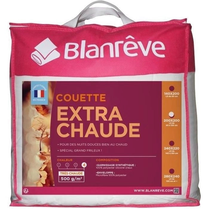 Piumino in microfibra extra caldo BLANREVE - 200 x 200 cm - Bianco