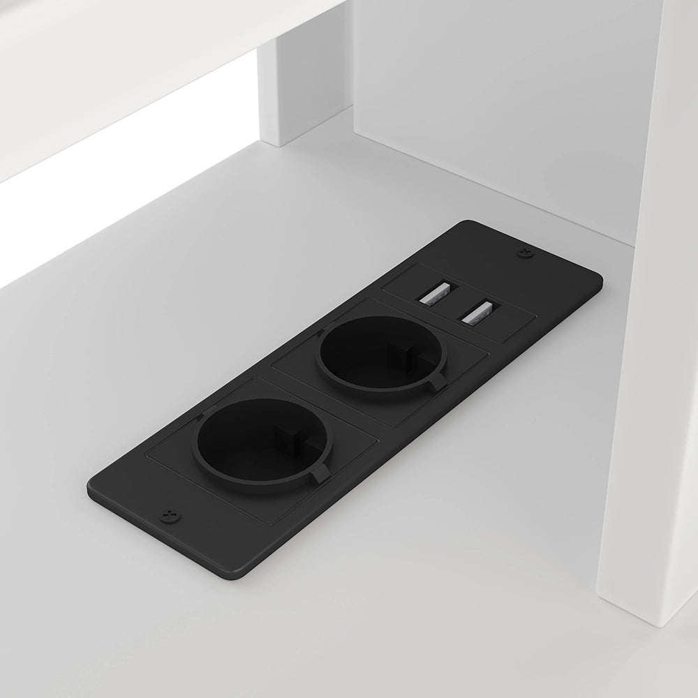 Letto gaming - Xylo - 90x200 cm LED scrivania bianco