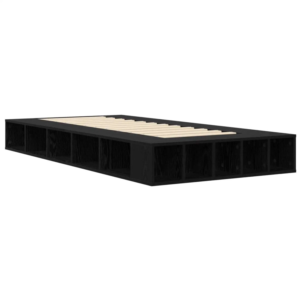 Telaio del letto con storage Rovere Nero 80 x 200 cm 3429555