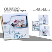 Trade Shop - Quadro Quadretto Decorativo 45x45x1,5 Cm Tela Su Legno Deluxe Decori Ass. 743740 -