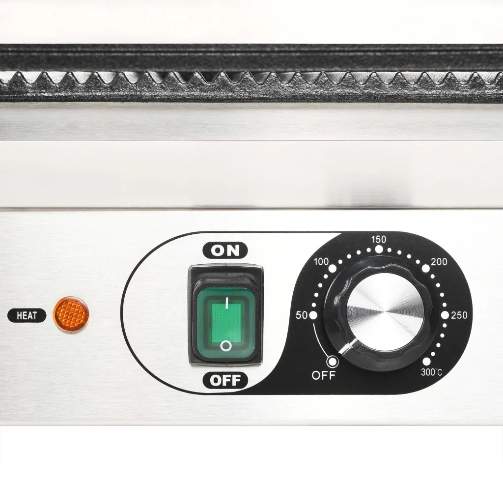Doppia Griglia per Panini Scanalata 3600 W 57x30,5x20 cm 50751