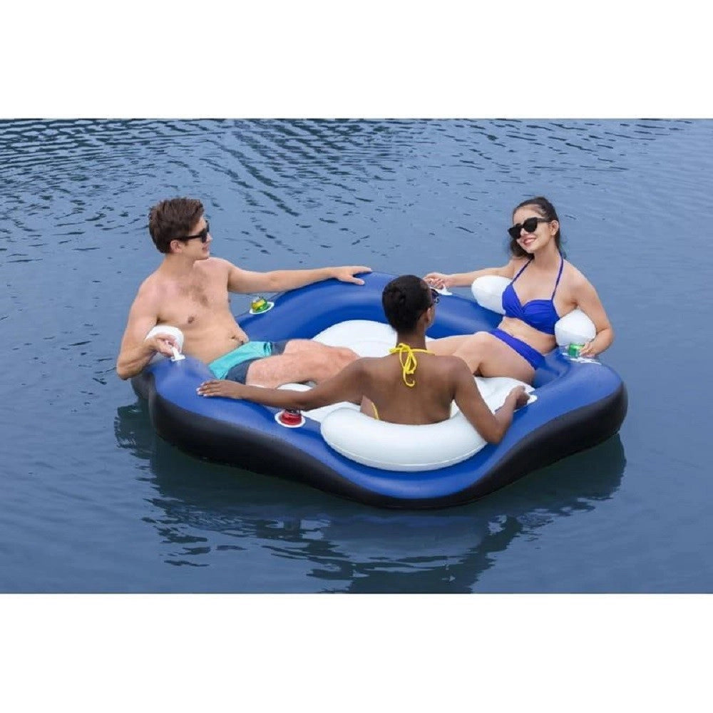 Trade Shop - Isola Galleggiante Per 3 Persone 191x178 Cm Con Portabicchieri E Maniglie 43111 -