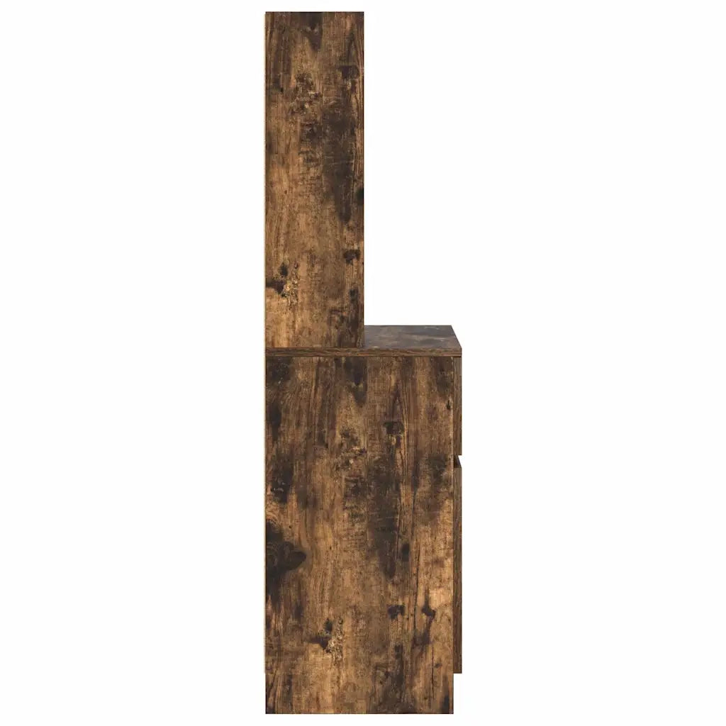 Comodino Rovere Fumo 39x35x125 cm in Legno Multistrato 861314