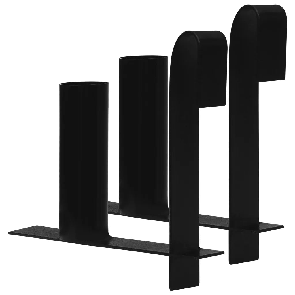 Supporti Rotoli Strisce di Recinzione Privacy 2 pz in Acciaio cod mxl 14343