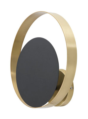 Lampada da Muro Shuttle Cm25x8x25 cm in Ferro Oro e Nero