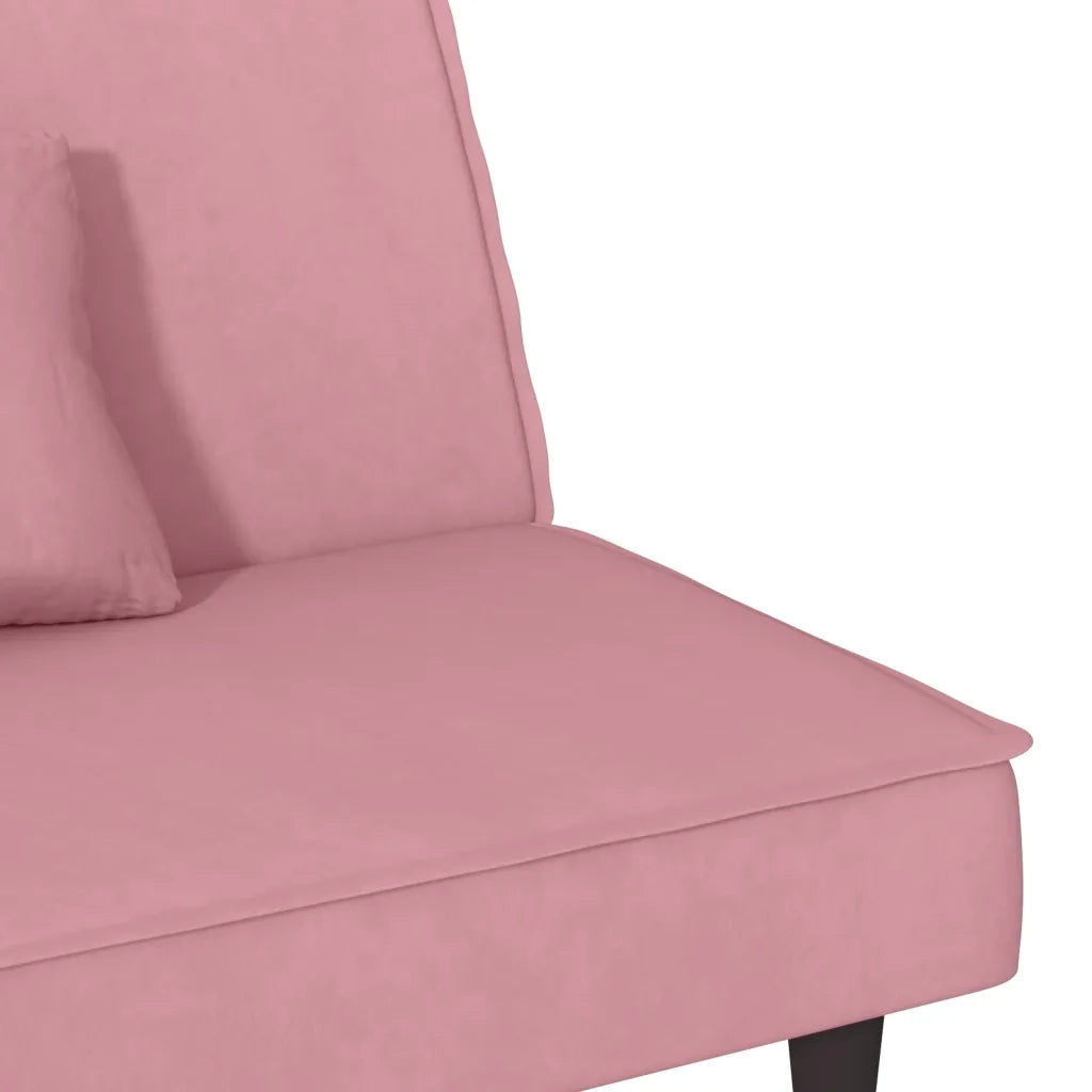 vidaXL Divano Letto Rosa in Velluto