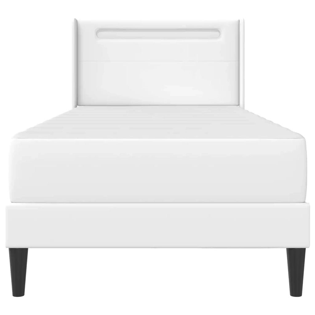 Struttura letto con materasso Bianco 100 x 200 cm Similpelle 3414902