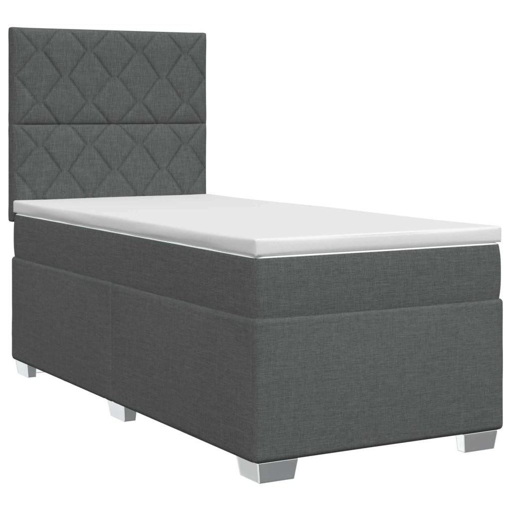 Letto box spring con materasso Grigio Scuro 80 x 200 cm Tessuto 3453284